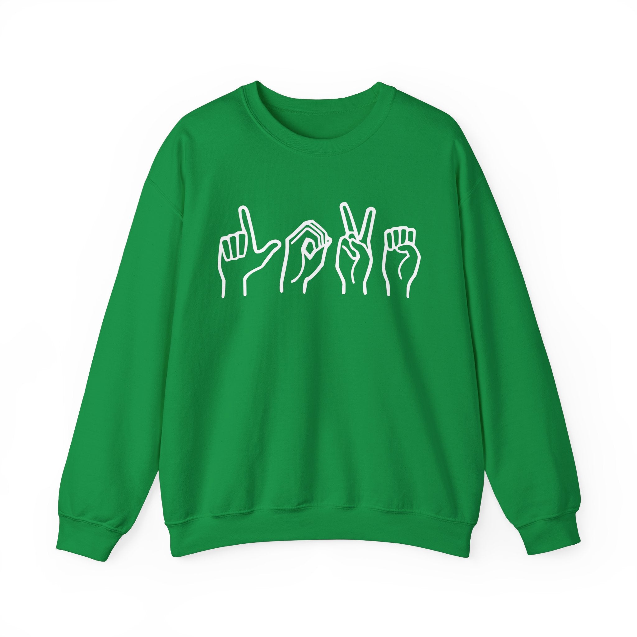 Unisex 'Love' in ASL Crewneck Sweatshirt – Cozy, Meaningful Comfort