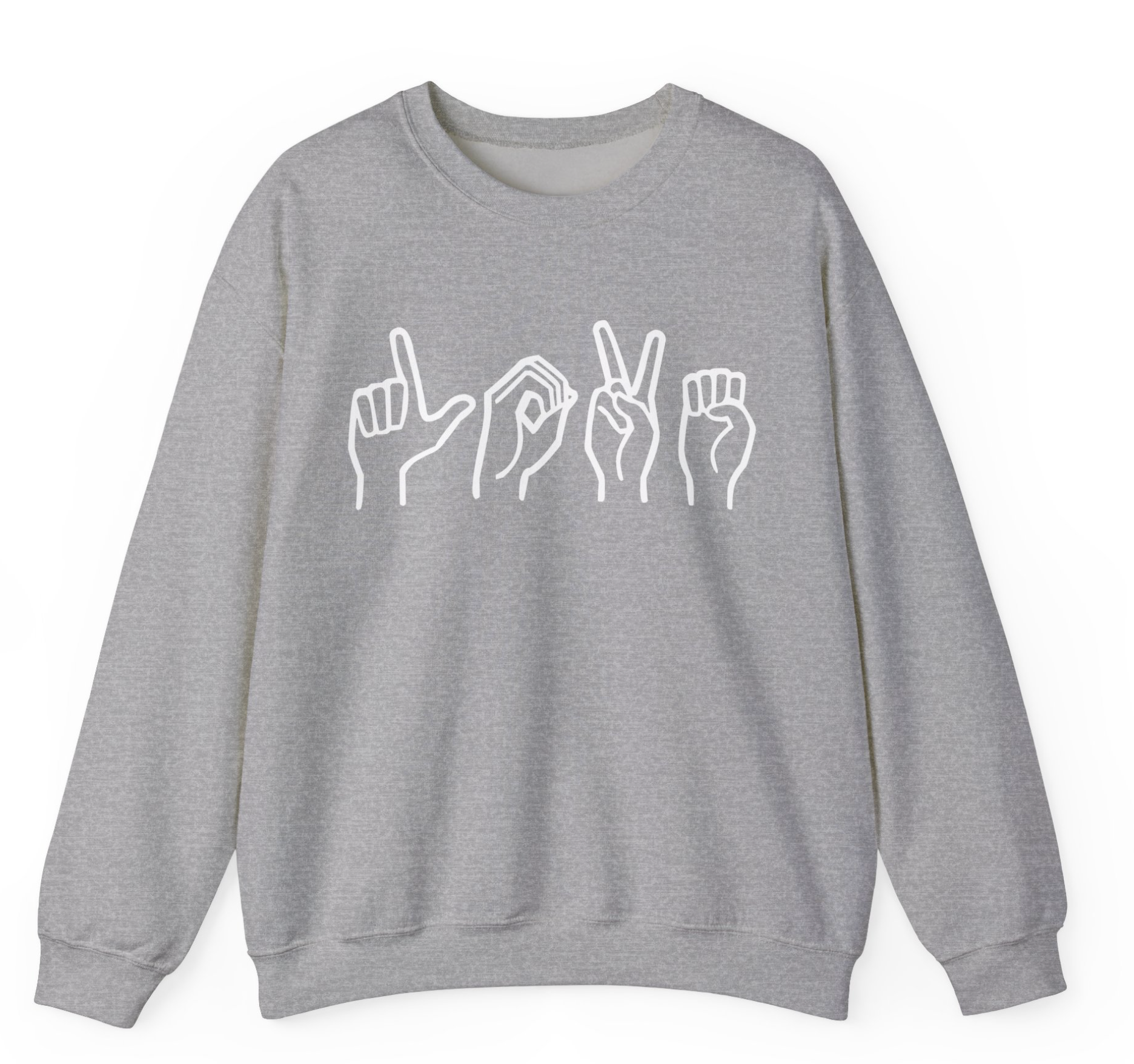 Unisex 'Love' in ASL Crewneck Sweatshirt – Cozy, Meaningful Comfort