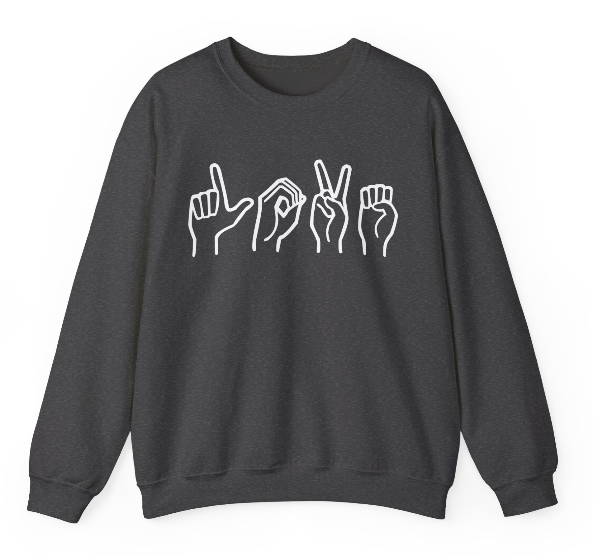 Unisex 'Love' in ASL Crewneck Sweatshirt – Cozy, Meaningful Comfort