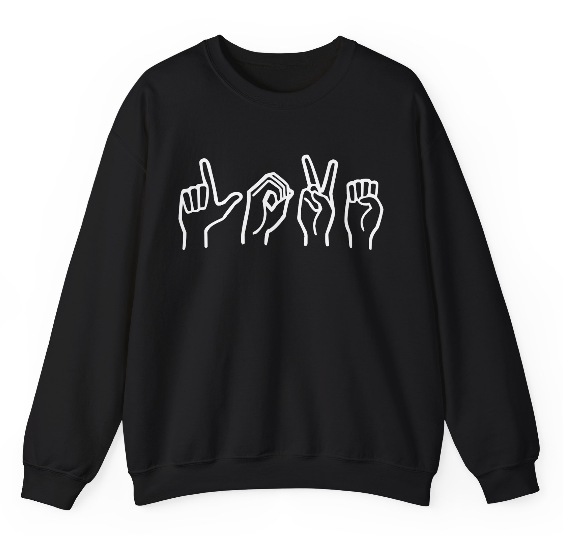 Unisex 'Love' in ASL Crewneck Sweatshirt – Cozy, Meaningful Comfort