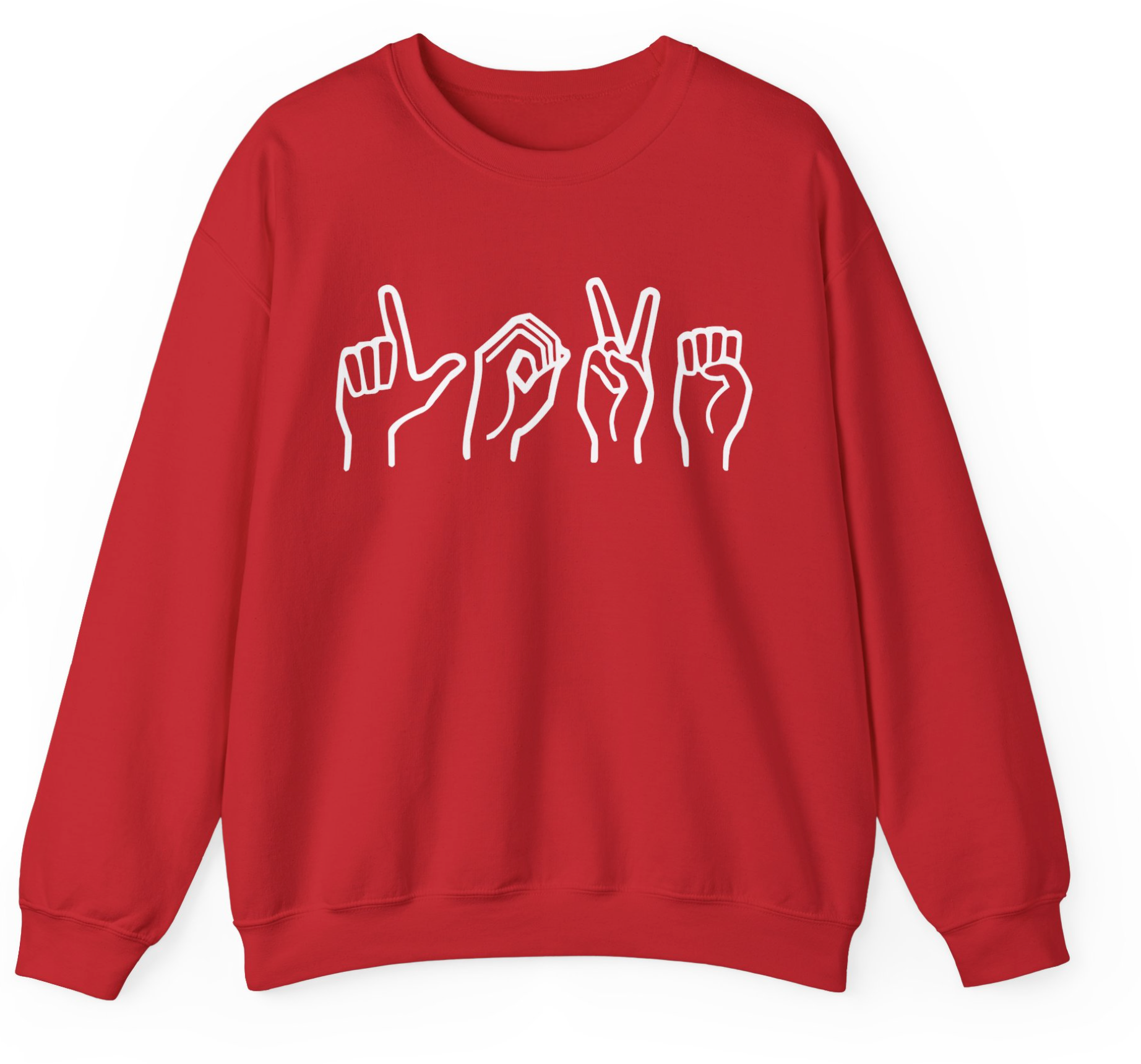 Unisex 'Love' in ASL Crewneck Sweatshirt – Cozy, Meaningful Comfort