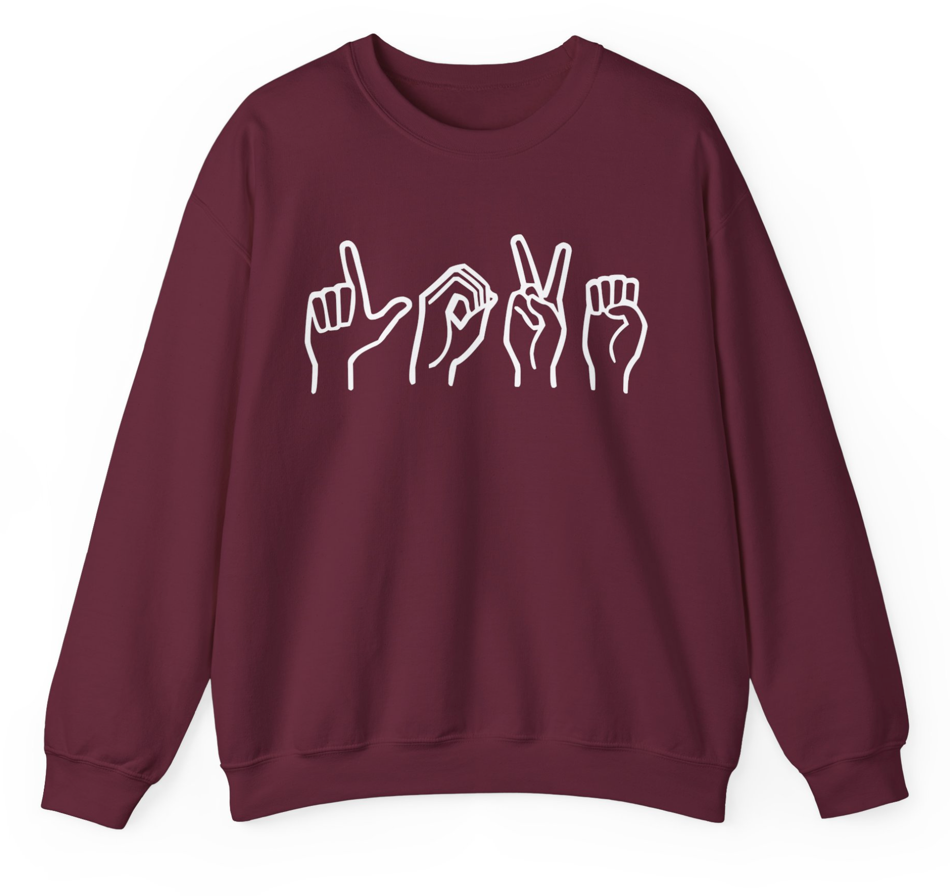 Unisex 'Love' in ASL Crewneck Sweatshirt – Cozy, Meaningful Comfort