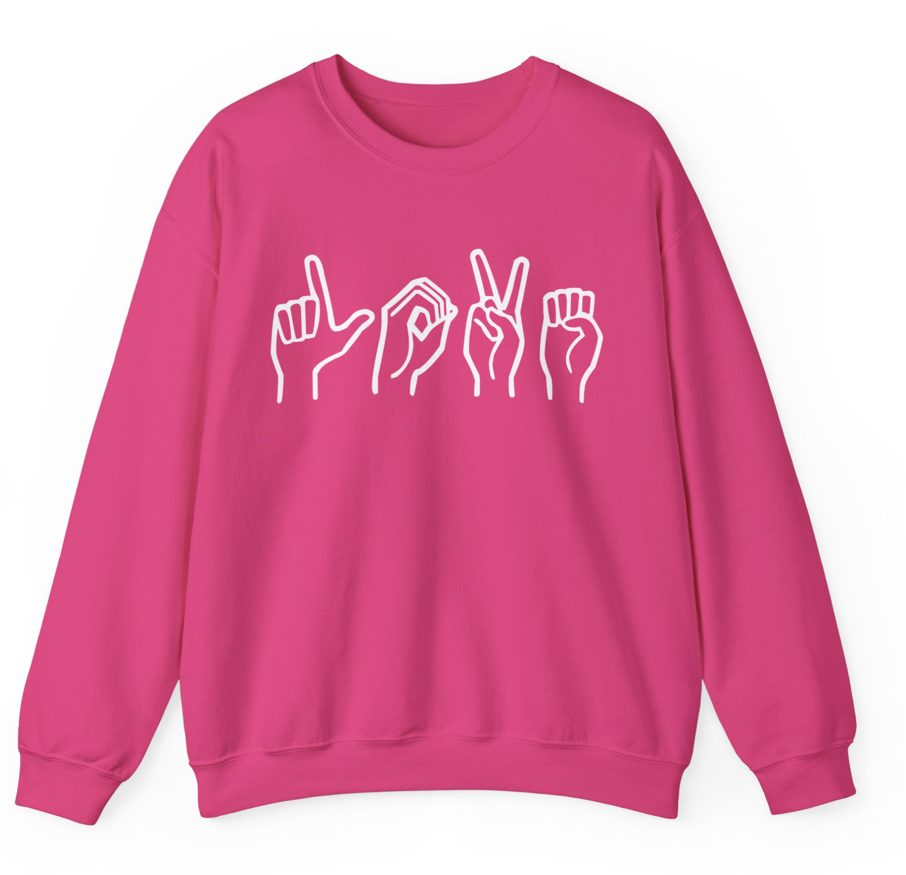 Unisex 'Love' in ASL Crewneck Sweatshirt – Cozy, Meaningful Comfort