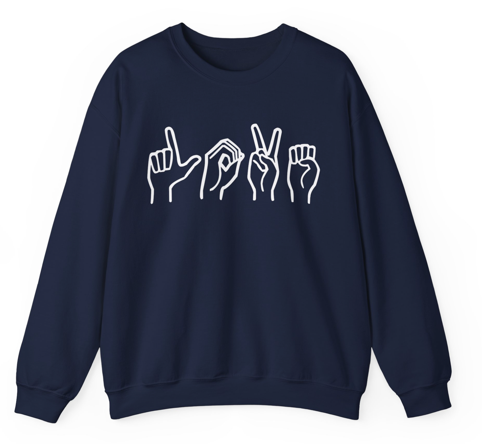 Unisex 'Love' in ASL Crewneck Sweatshirt – Cozy, Meaningful Comfort