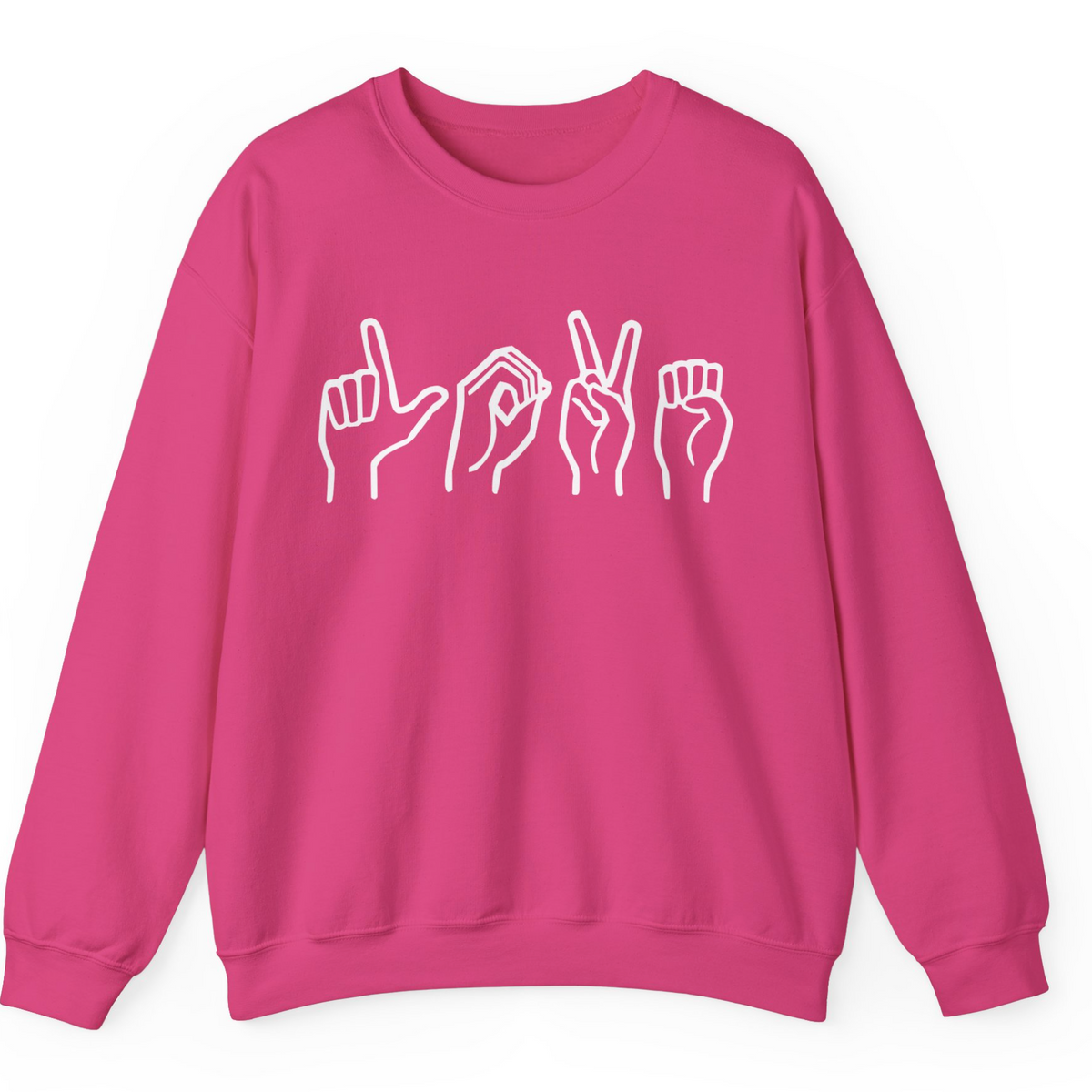 Unisex 'Love' in ASL Crewneck Sweatshirt – Cozy, Meaningful Comfort